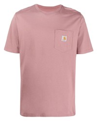 rosa T-Shirt mit einem Rundhalsausschnitt von Carhartt WIP