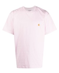 rosa T-Shirt mit einem Rundhalsausschnitt von Carhartt WIP