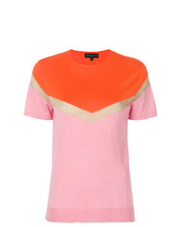 rosa T-Shirt mit einem Rundhalsausschnitt von Cashmere In Love