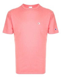 rosa T-Shirt mit einem Rundhalsausschnitt von Champion