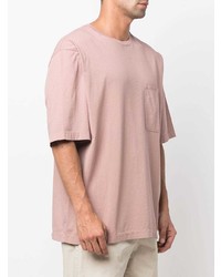 rosa T-Shirt mit einem Rundhalsausschnitt von Lemaire