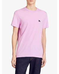 rosa T-Shirt mit einem Rundhalsausschnitt von Burberry