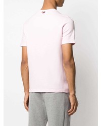 rosa T-Shirt mit einem Rundhalsausschnitt von Thom Browne