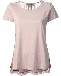 rosa T-Shirt mit einem Rundhalsausschnitt von Coast Weber & Ahaus