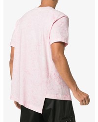 rosa T-Shirt mit einem Rundhalsausschnitt von Comme Des Garcons Homme Plus