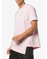 rosa T-Shirt mit einem Rundhalsausschnitt von Comme Des Garcons Homme Plus