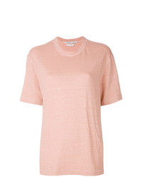 rosa T-Shirt mit einem Rundhalsausschnitt von Common Wild
