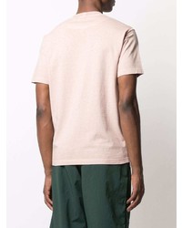 rosa T-Shirt mit einem Rundhalsausschnitt von Stone Island