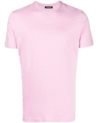 rosa T-Shirt mit einem Rundhalsausschnitt von costume national contemporary
