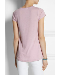 rosa T-Shirt mit einem Rundhalsausschnitt von Splendid