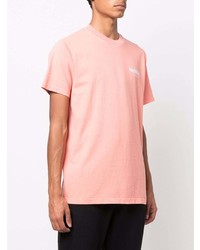 rosa T-Shirt mit einem Rundhalsausschnitt von Sporty & Rich