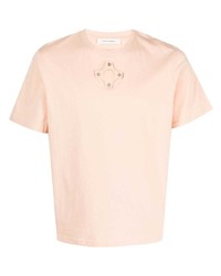 rosa T-Shirt mit einem Rundhalsausschnitt von Craig Green