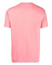 rosa T-Shirt mit einem Rundhalsausschnitt von Auralee