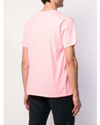 rosa T-Shirt mit einem Rundhalsausschnitt von A.P.C.