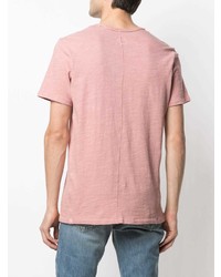 rosa T-Shirt mit einem Rundhalsausschnitt von rag & bone