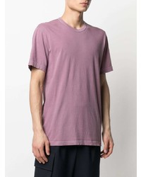 rosa T-Shirt mit einem Rundhalsausschnitt von James Perse