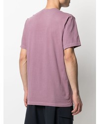 rosa T-Shirt mit einem Rundhalsausschnitt von James Perse