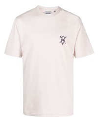 rosa T-Shirt mit einem Rundhalsausschnitt von Daily Paper