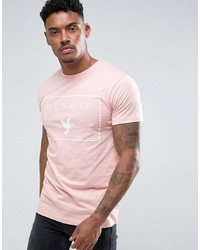 rosa T-Shirt mit einem Rundhalsausschnitt von Devote