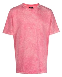 rosa T-Shirt mit einem Rundhalsausschnitt von Diesel
