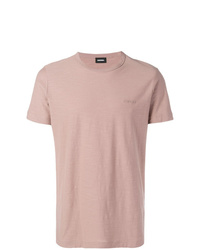 rosa T-Shirt mit einem Rundhalsausschnitt von Diesel