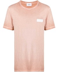 rosa T-Shirt mit einem Rundhalsausschnitt von Dondup