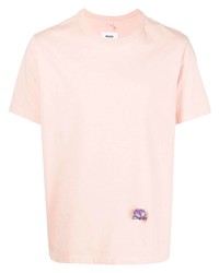 rosa T-Shirt mit einem Rundhalsausschnitt von Doublet