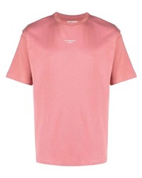 rosa T-Shirt mit einem Rundhalsausschnitt von Drôle De Monsieur