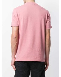 rosa T-Shirt mit einem Rundhalsausschnitt von Aimé Leon Dore
