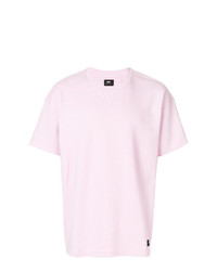 rosa T-Shirt mit einem Rundhalsausschnitt von Edwin