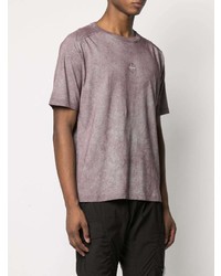 rosa T-Shirt mit einem Rundhalsausschnitt von Stone Island