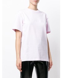 rosa T-Shirt mit einem Rundhalsausschnitt von Calvin Klein 205W39nyc