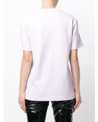 rosa T-Shirt mit einem Rundhalsausschnitt von Calvin Klein 205W39nyc