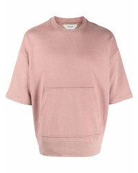 rosa T-Shirt mit einem Rundhalsausschnitt von Ermenegildo Zegna