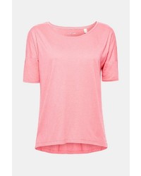 rosa T-Shirt mit einem Rundhalsausschnitt von Esprit