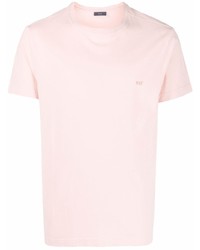 rosa T-Shirt mit einem Rundhalsausschnitt von Fay