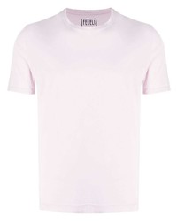 rosa T-Shirt mit einem Rundhalsausschnitt von Fedeli