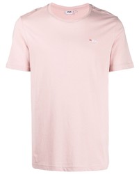rosa T-Shirt mit einem Rundhalsausschnitt von Fila
