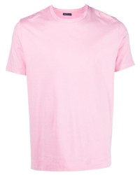 rosa T-Shirt mit einem Rundhalsausschnitt von Finamore 1925 Napoli