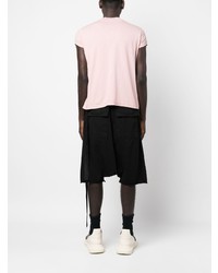 rosa T-Shirt mit einem Rundhalsausschnitt von Rick Owens DRKSHDW