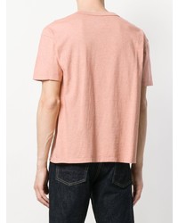 rosa T-Shirt mit einem Rundhalsausschnitt von VISVIM