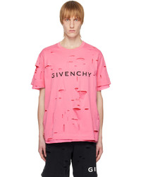 rosa T-Shirt mit einem Rundhalsausschnitt von Givenchy