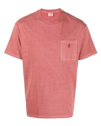 rosa T-Shirt mit einem Rundhalsausschnitt von Gramicci