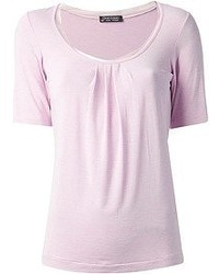 rosa T-Shirt mit einem Rundhalsausschnitt von Gran Sasso