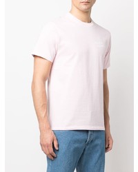 rosa T-Shirt mit einem Rundhalsausschnitt von MAISON KITSUNÉ