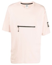 rosa T-Shirt mit einem Rundhalsausschnitt von Helly Hansen