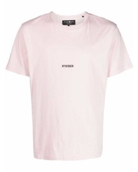 rosa T-Shirt mit einem Rundhalsausschnitt von Hydrogen