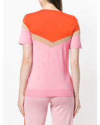 rosa T-Shirt mit einem Rundhalsausschnitt von Cashmere In Love