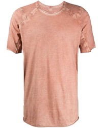 rosa T-Shirt mit einem Rundhalsausschnitt von Isaac Sellam Experience