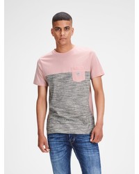 rosa T-Shirt mit einem Rundhalsausschnitt von Jack & Jones